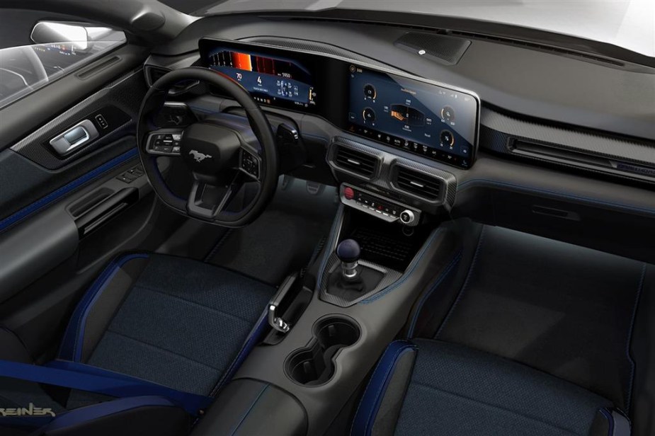 The 2024 Ford Mustang Dark Horse interior and dash