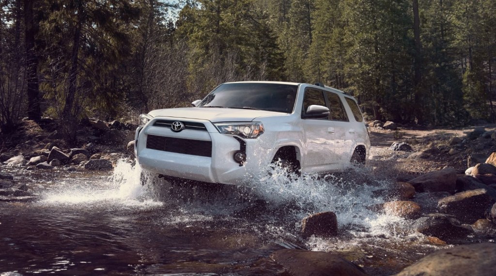 The 2024 Toyota 4Runner fording water 