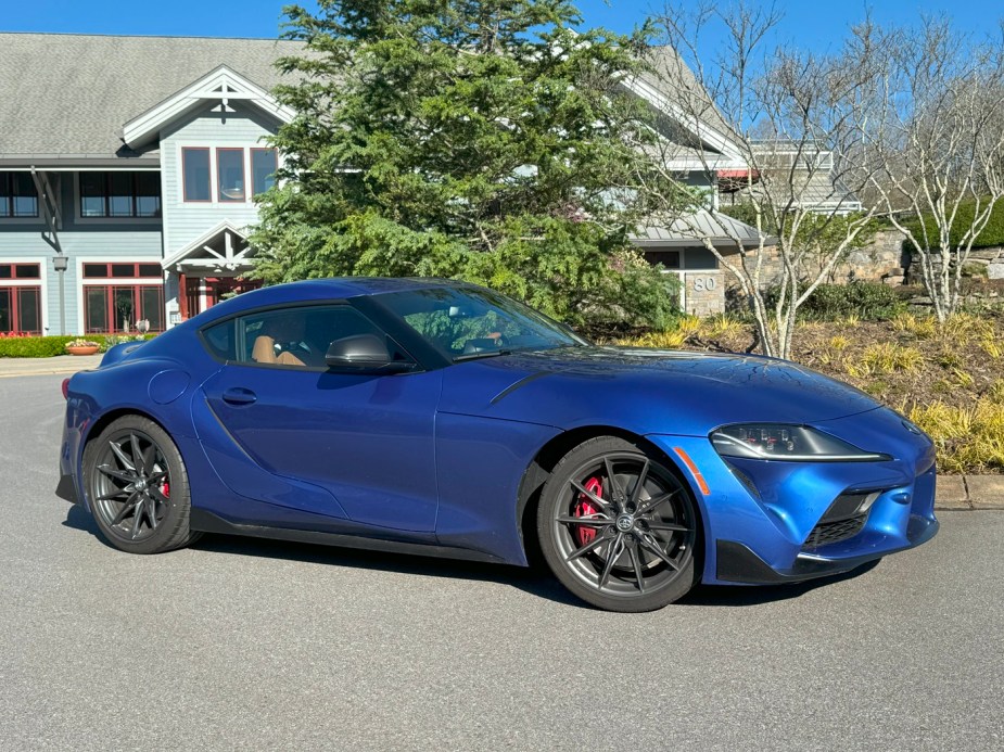 The 2024 Toyota Supra parked near trees