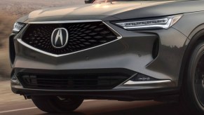 Acura MDX Front End close up. The new 2025 Acura ADX should share front-end stylings with this venerable luxury SUV.