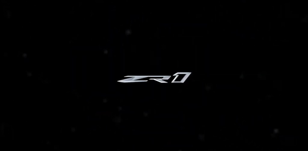 A teaser shows off the upcoming Corvette ZR1's badge. 