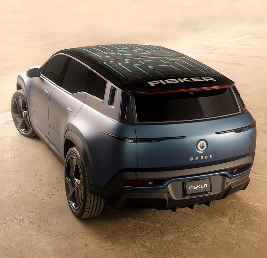 Rear of a crossover EV built by Fisker Automotive