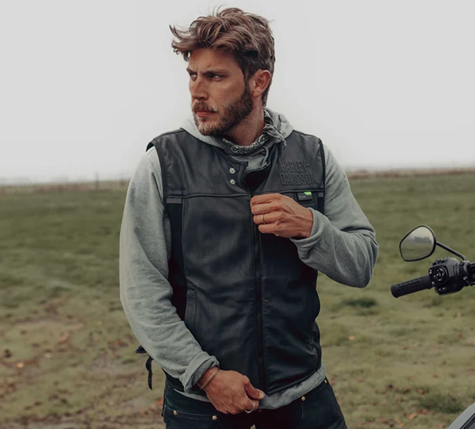 A Harley-Davidson Smart Vest with Dainese tech will use an airbag system to protect motorcycle riders in a crash. 