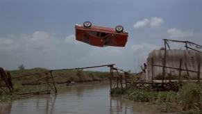 A stunt driver jumps a 1974 AMC Hornet in 'The Man with the Golden Gun'.