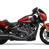 A red Indian Scout 101 shows off its livery.