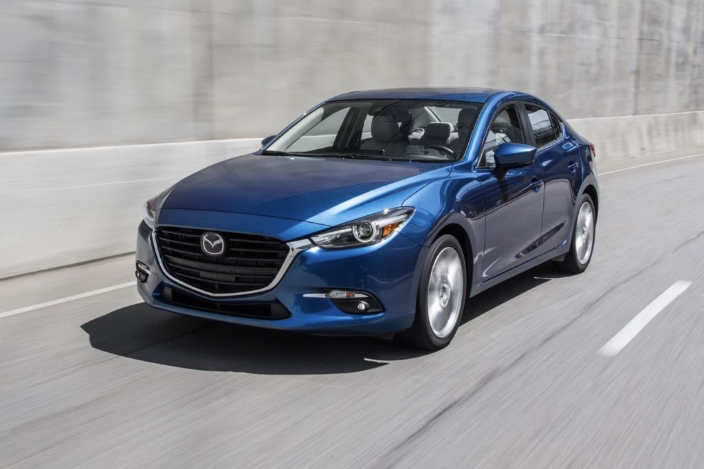 The 2017 Mazda3 on the road