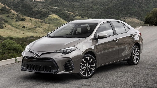 The 2018 Toyota Corolla on the pavement