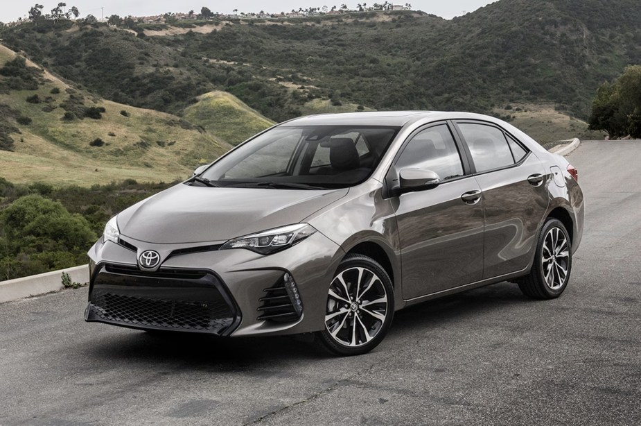 The 2018 Toyota Corolla on the pavement