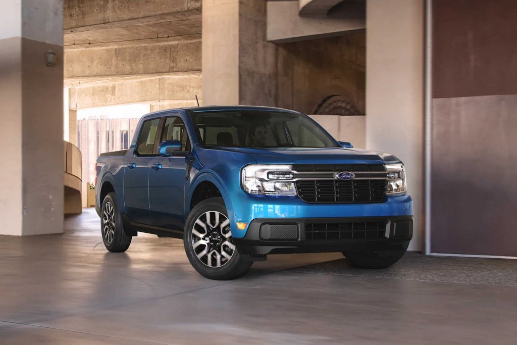 The 2024 Ford Maverick in a parking garage