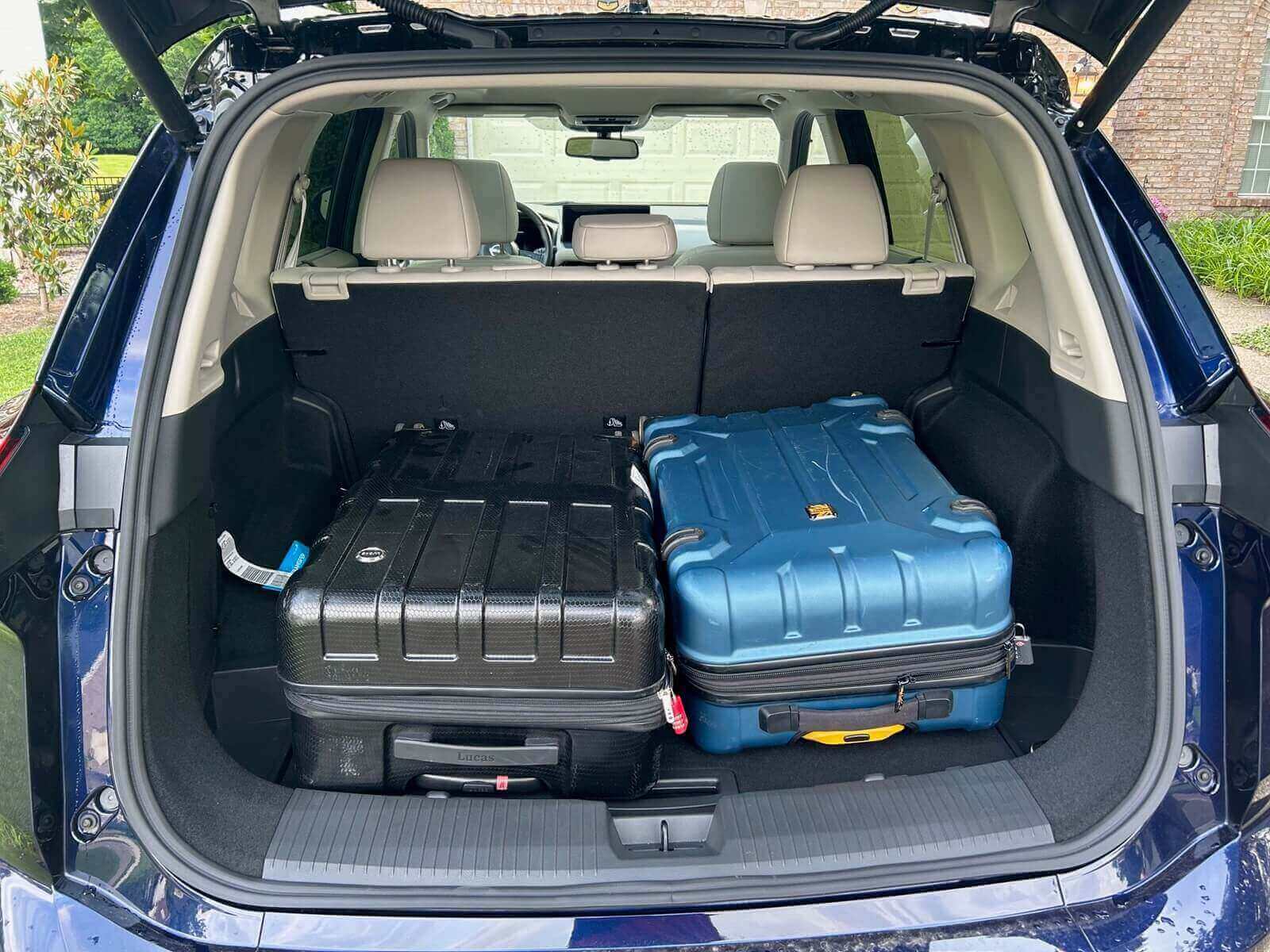 A Rogue SL accommodates two large rolling suitcases.
