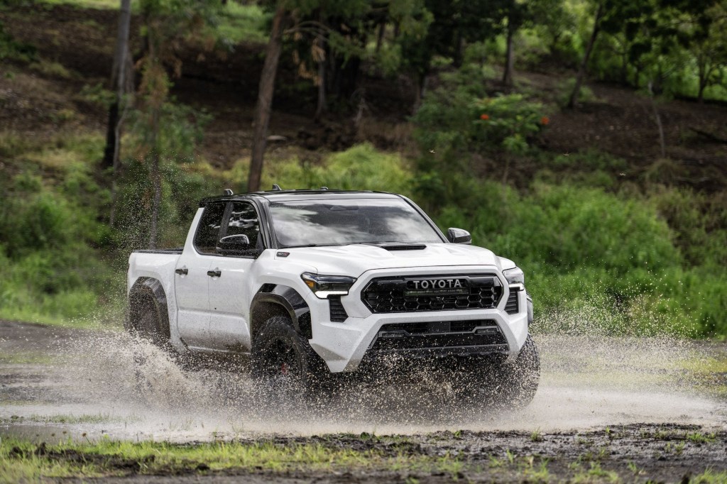 The 2024 Toyota Tacoma fording water