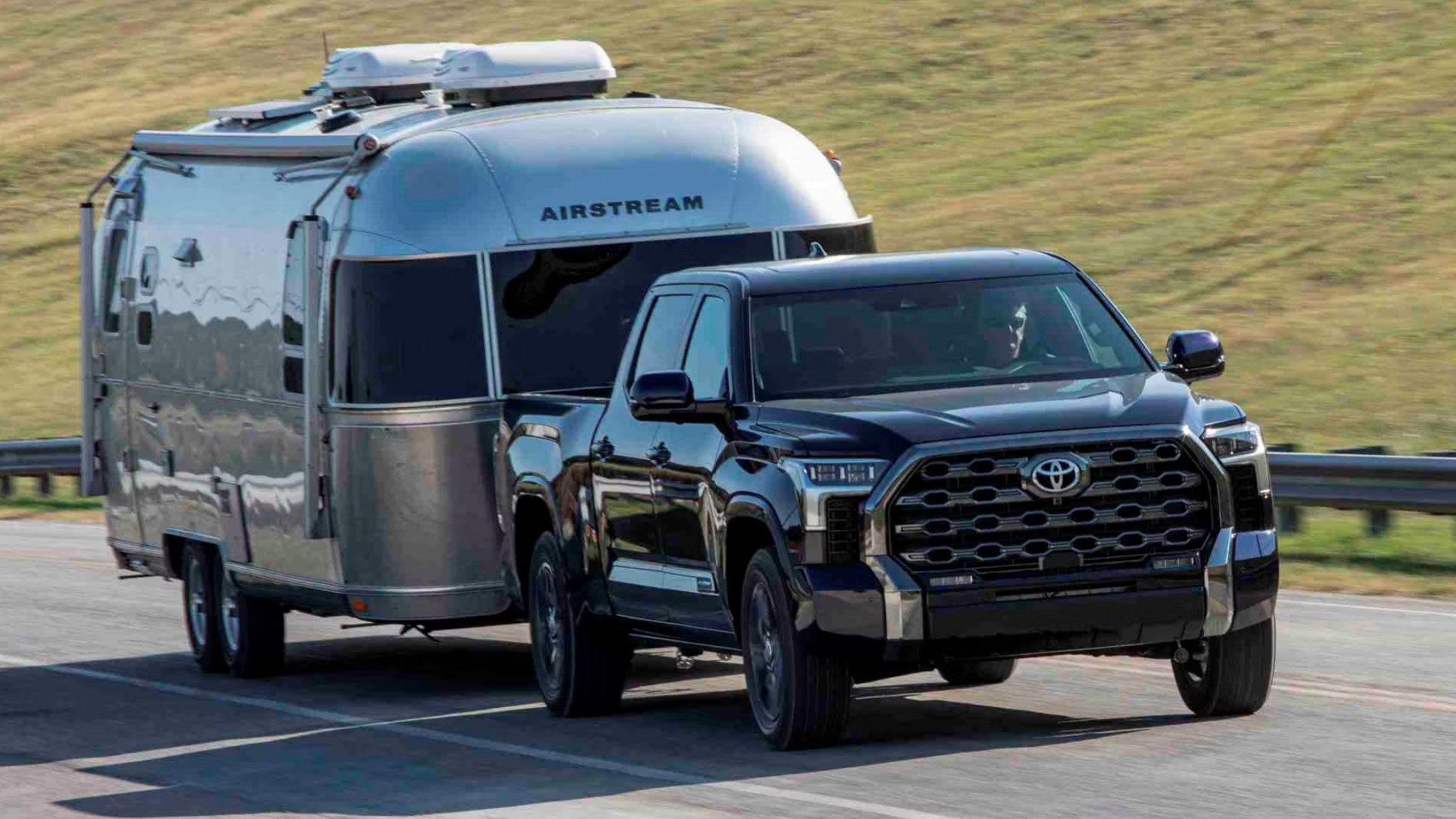 The 2024 Toyota Tundra pulling a trailer 