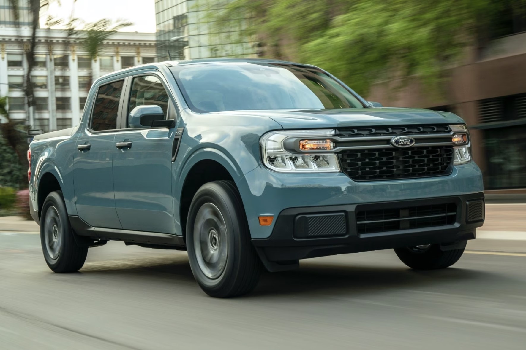 The 2024 ford Maverick on the road