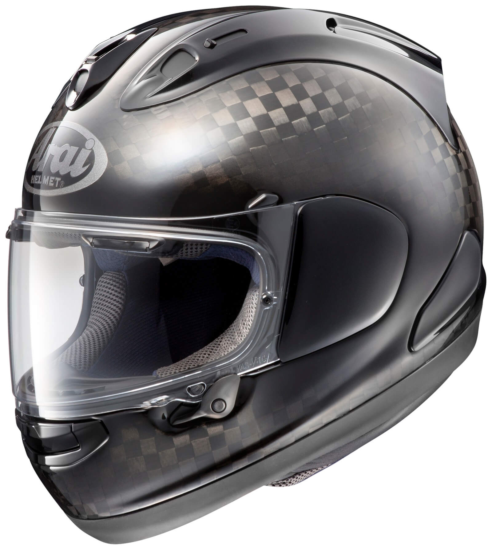 A new Arai Corsair X RC full-face motorcycle helmet.