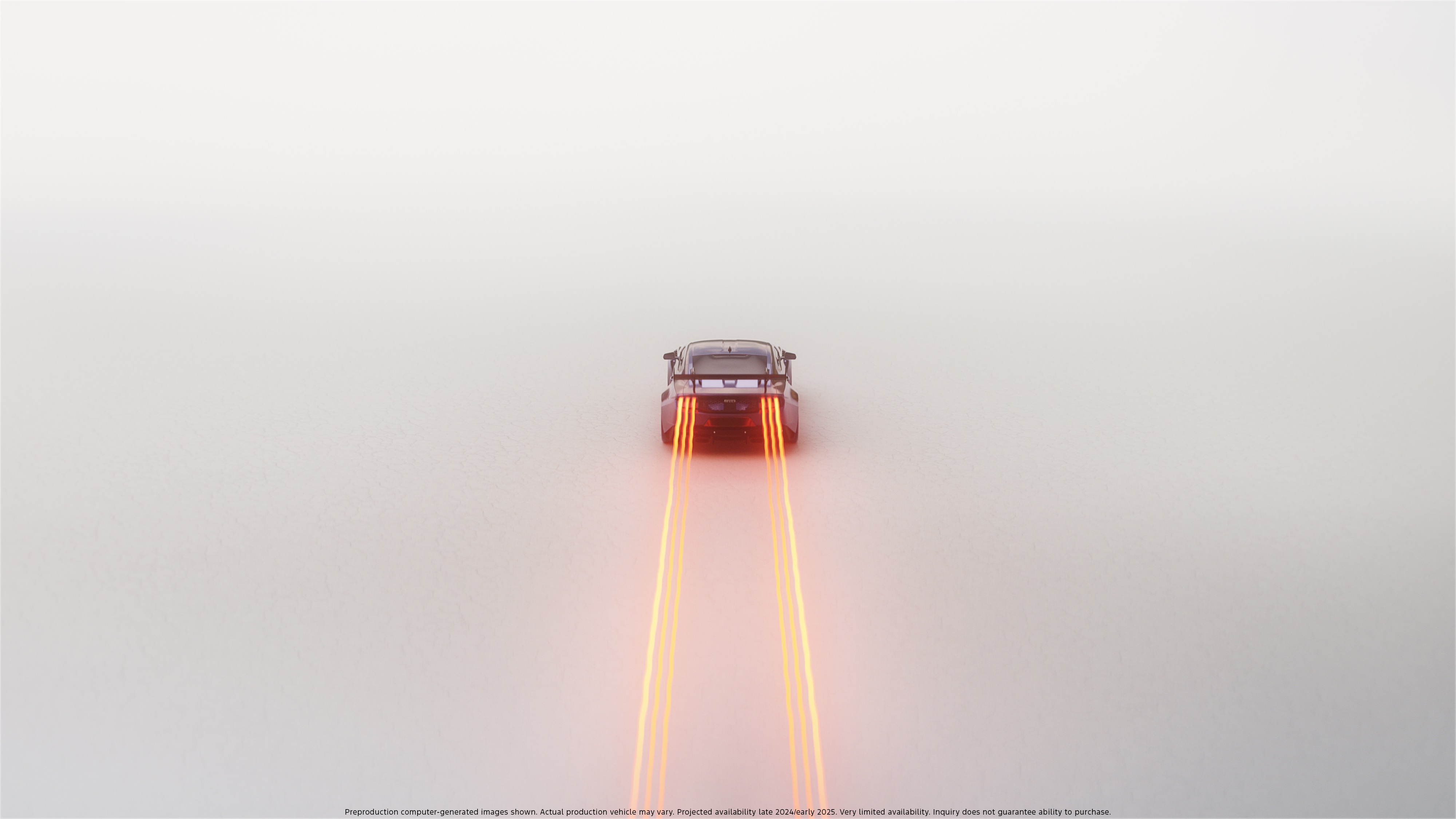 The Ford Mustang GTD accelerating 