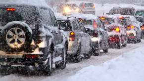Car wrecks while driving in rain or snow is very dangerous