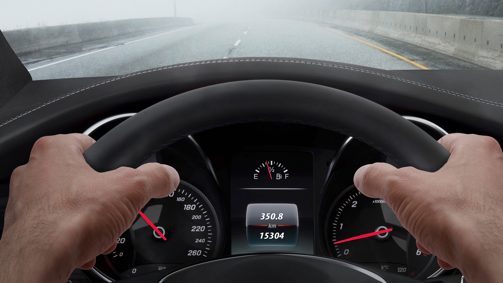 Driving in bad weather like rain, snow or fog is dangerous 