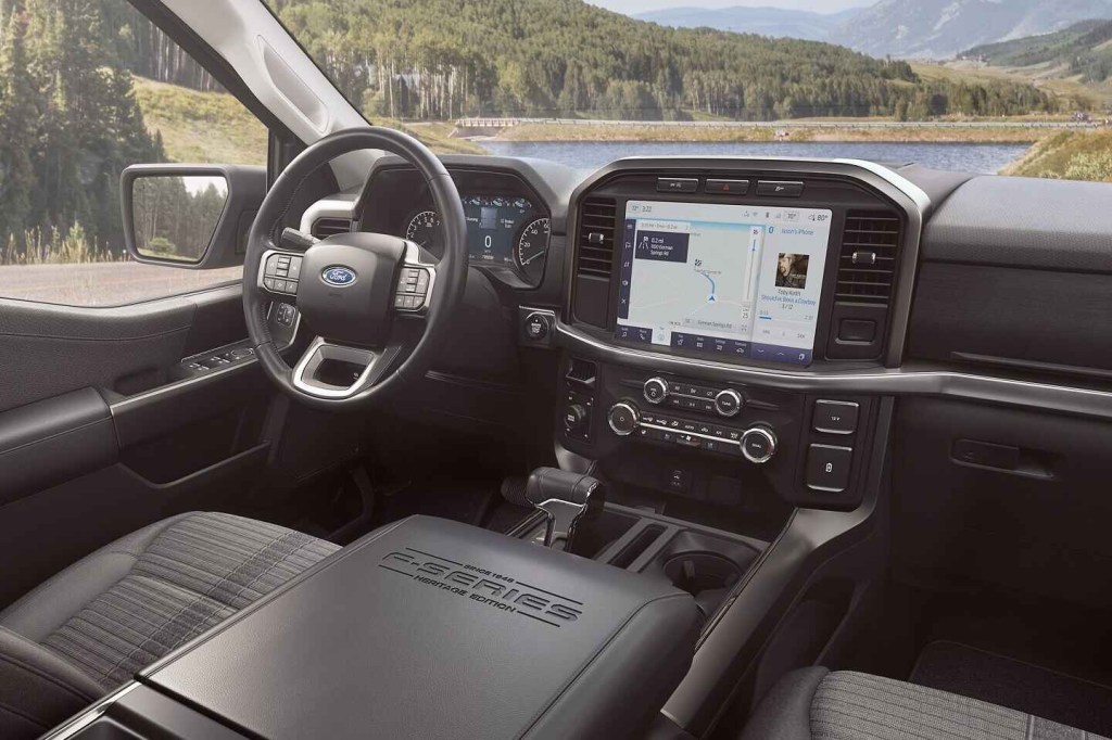 The interior of a 2023 Ford F-150 Heritage Edition