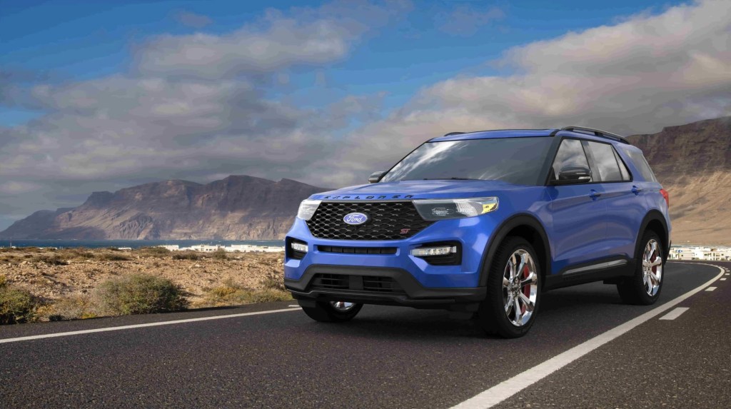 The 2024 Ford Explorer on the road
