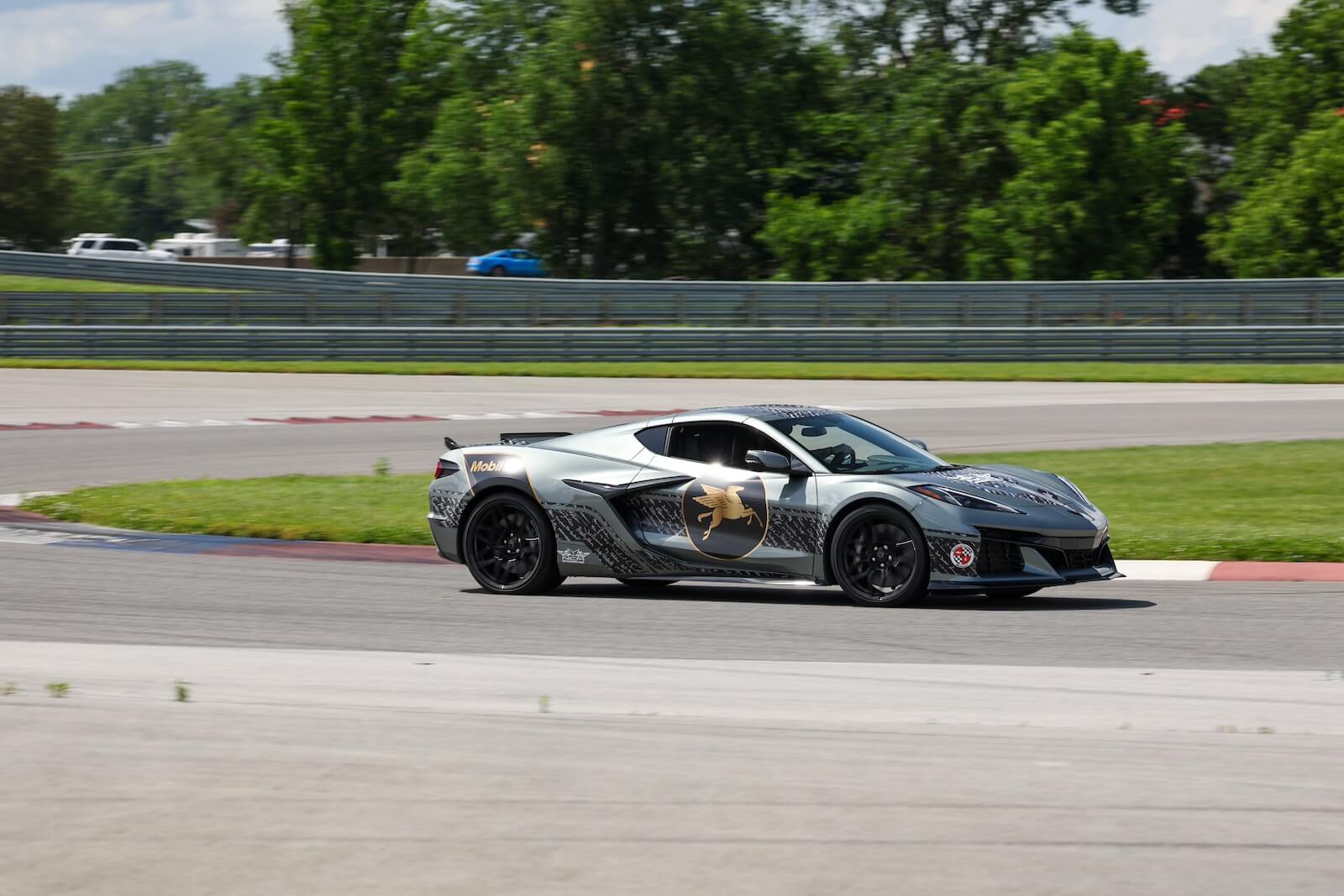 MotorBiscuit writer Erik Sherman drives a Chevrolet Corvette Z06 around the NCM Motorsports Park. 