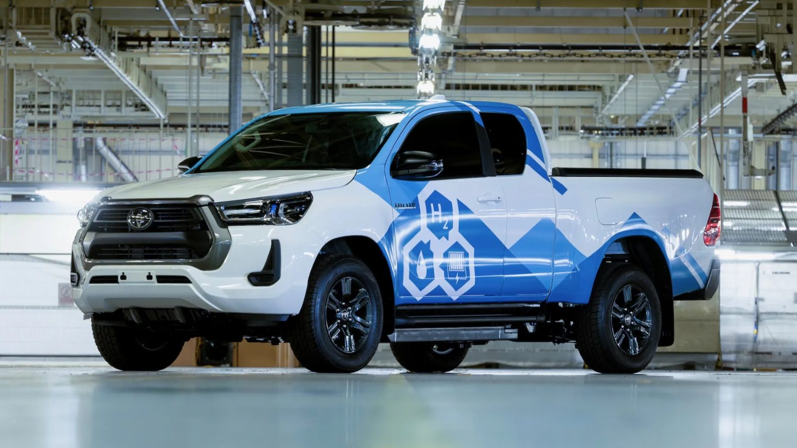 Toyota Hilux Hydrogen-Powered Prototype midsize truck posed