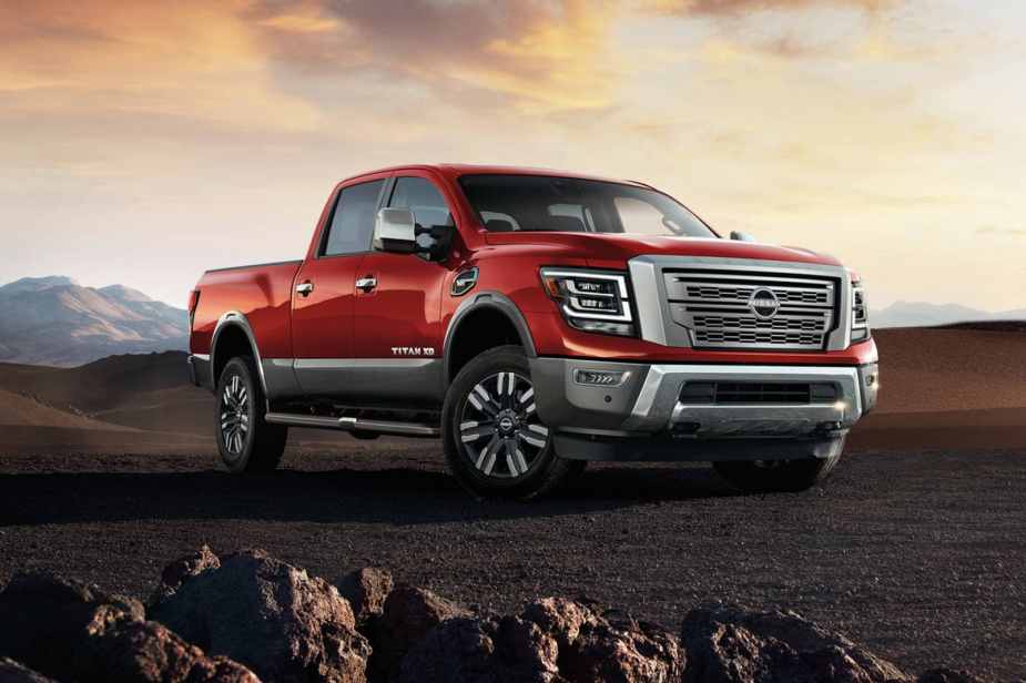 The 2024 Nissan Titan off-roading