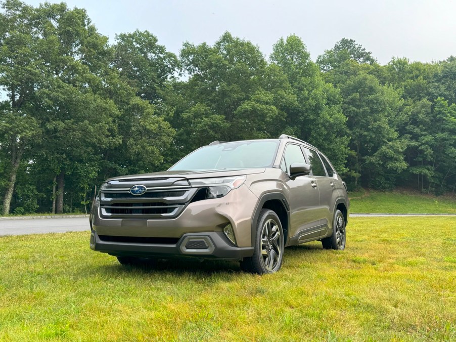 The 2025 Subaru Forester off-roading in grass