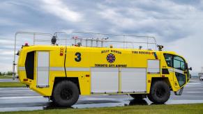 An airport firefighting vehicle is one of the odd ducks of fire trucks.