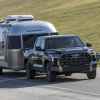 2024 Toyota Tundra shown towing an Airstream camper over 30K Toyota models recalled in 2024 over incorrect load carrying labels