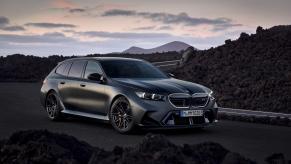 A 2025 BMW M5 Touring shows off its super-wagon styling.