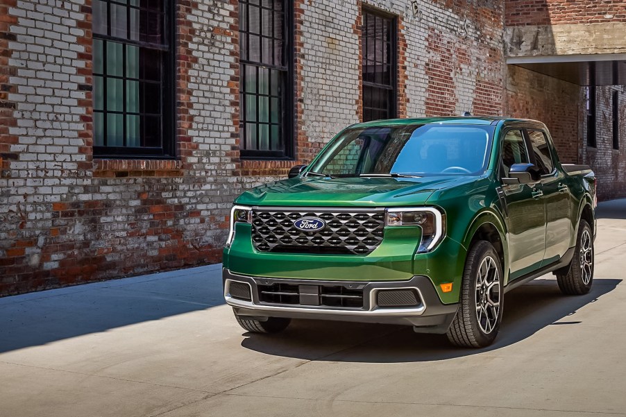 A 2025 Ford Maverick in the city