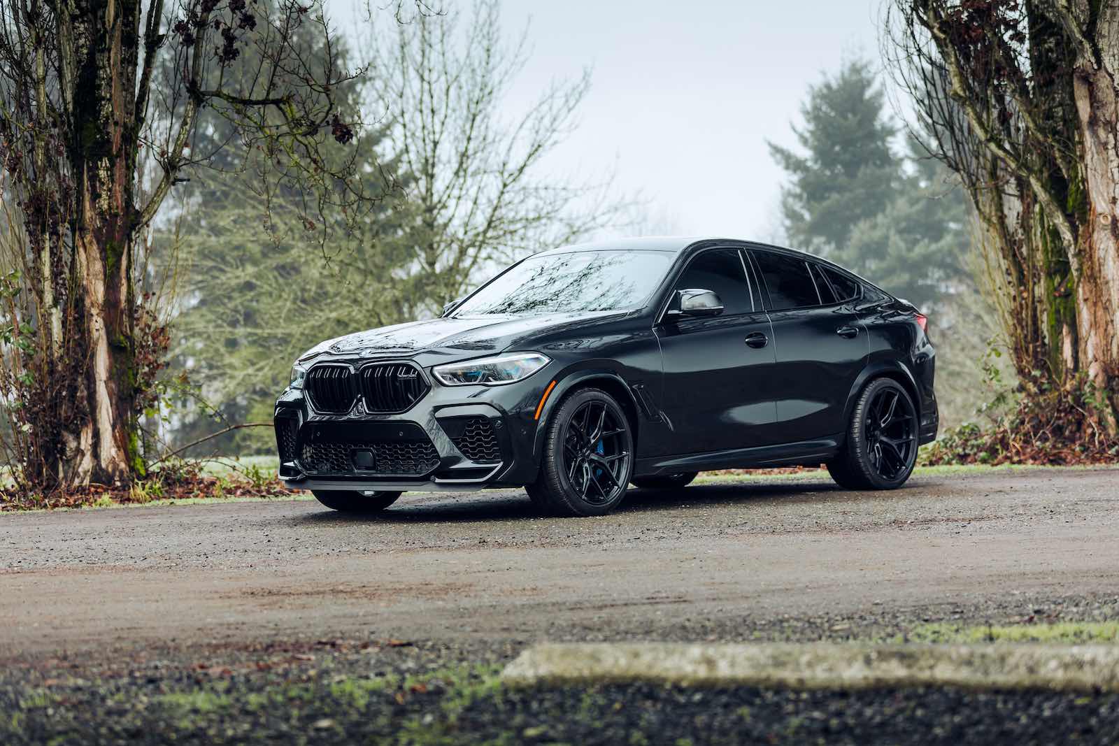 Black BMW sport activity coupe crossover.