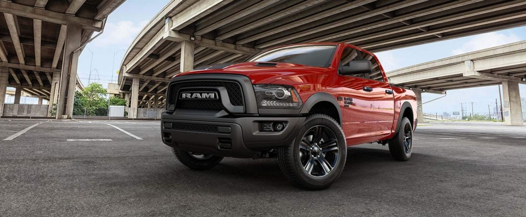 The Ram 1500 Classic under an overpass