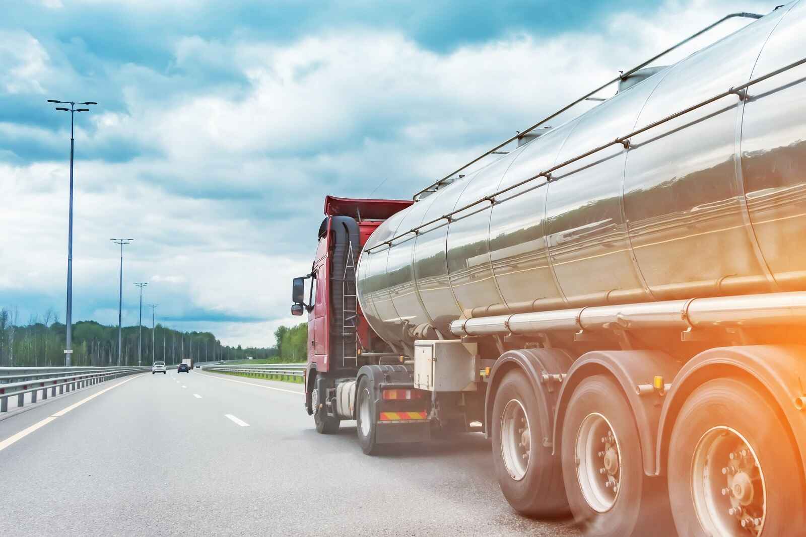 fuel tanker on freeway road