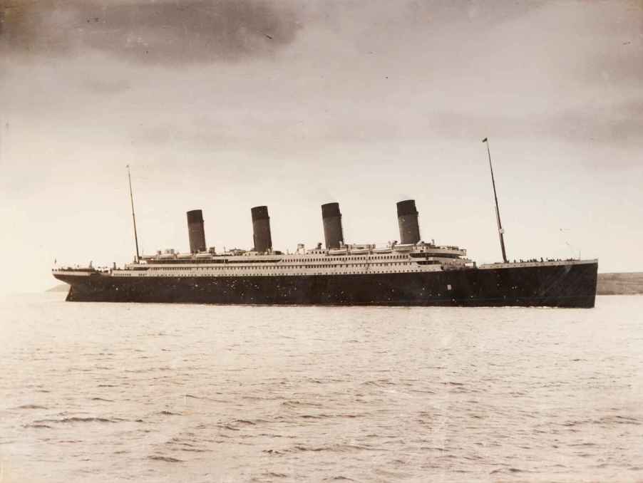 The Titanic photographed in 1912