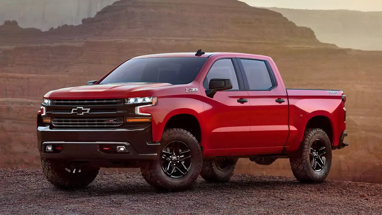 The 2024 Chevy Silverado 1500 off-roading in dirt