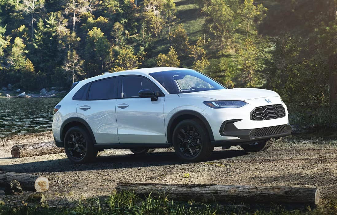 The 2024 Honda HR-V near a lake