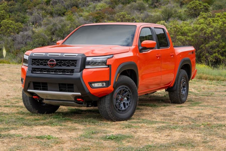 The 2025 Nissan Frontier parked in grass