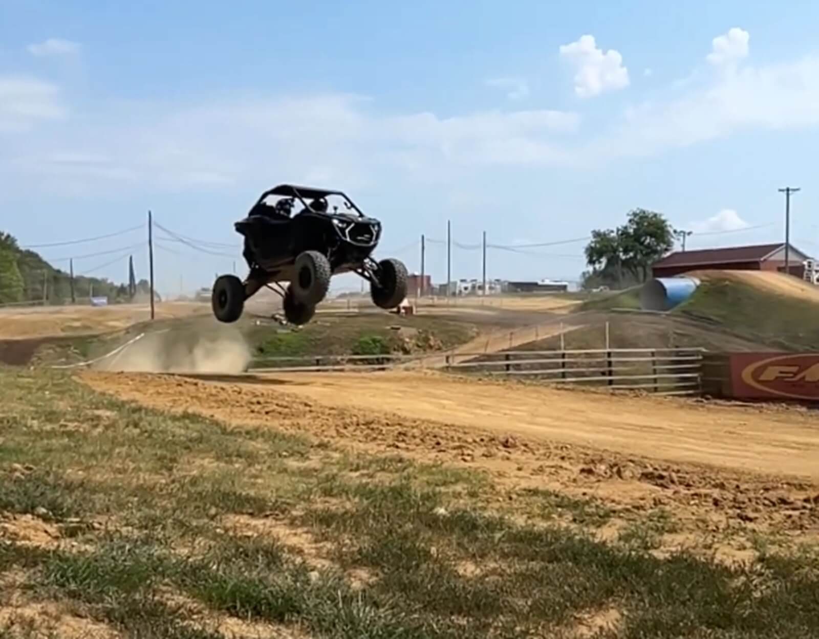 A SxS flies through the air at Budds Creek Motocross Park.