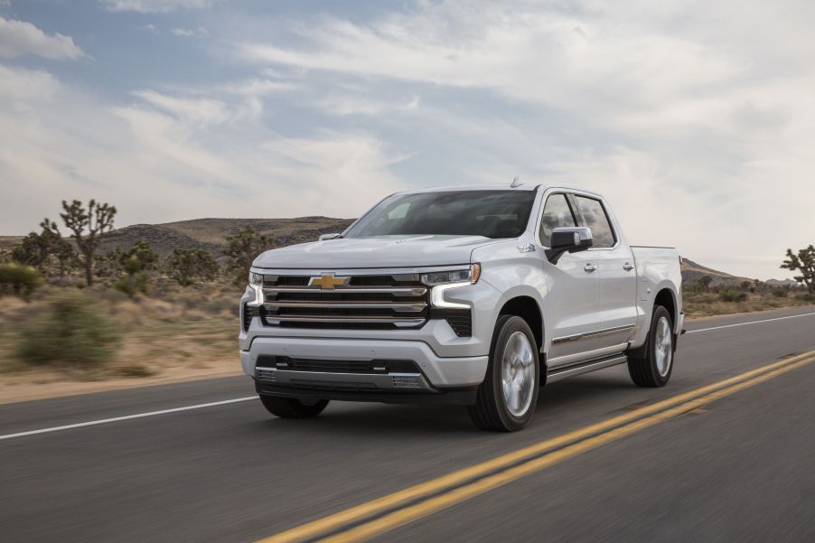 The 2024 Chevy Silverado 1500 on the road
