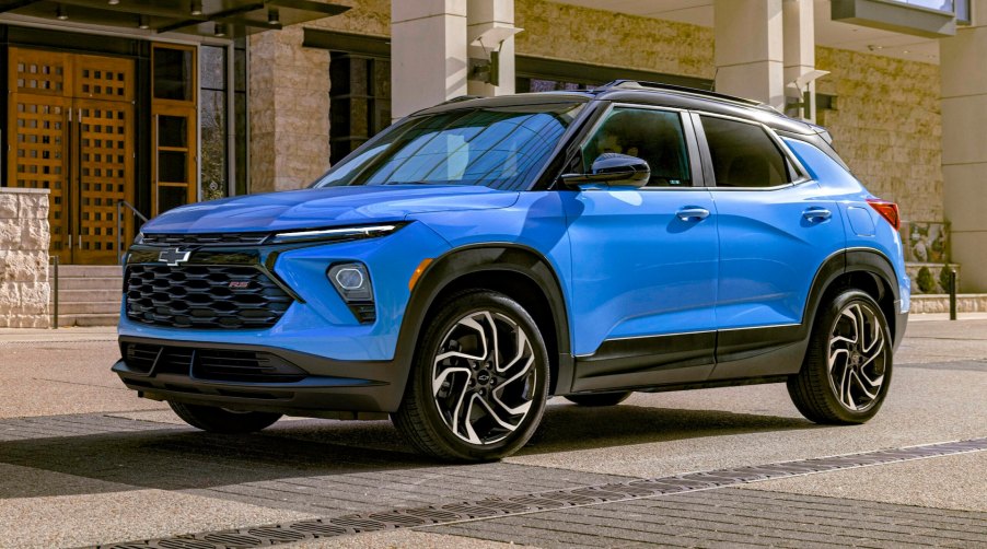 The 2024 Chevy Trailblazer in the city