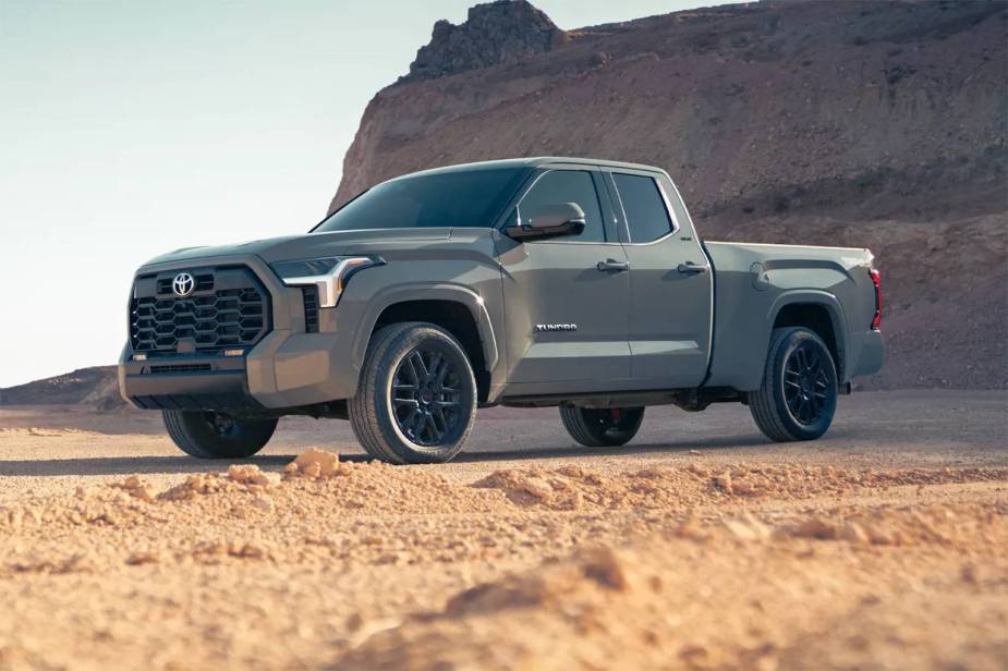 The 2024 Toyota Tundra off-roading in sand