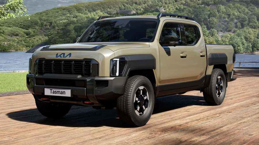The 2025 Kia Tasman off-roading