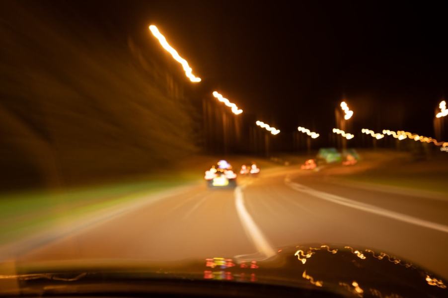 Drunk drivers can experience blurred vision and slowed reaction time.