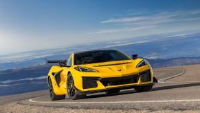 A bright-yellow Chevrolet Corvette ZR1 like the one that cemented top-speed records.