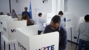 People voting for the election