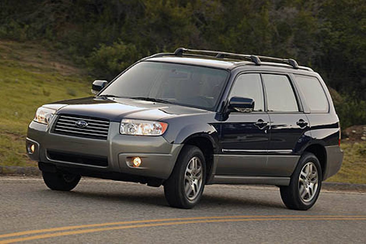 The 2006 Subaru Forester on the road
