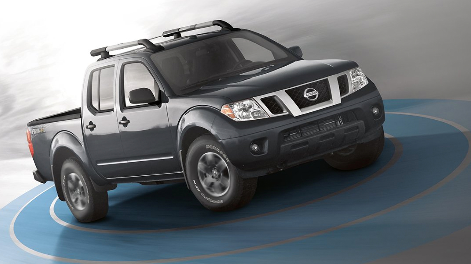 The 2018 Nissan Frontier on display