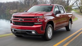 The 2019 Chevy Silverado 1500 on the road
