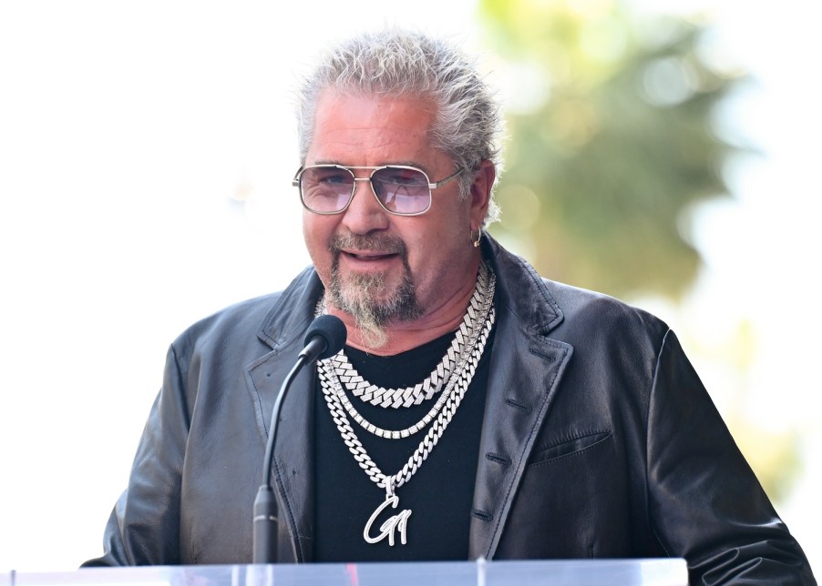 Guy Fieri providing a public speech